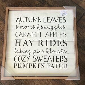 NWT fall wall art